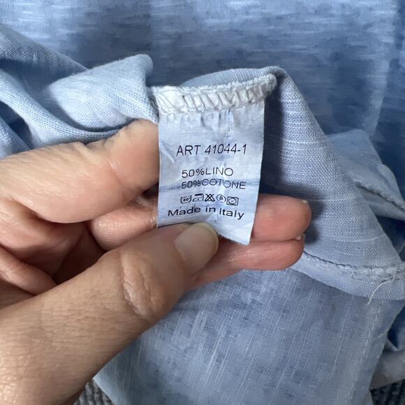 Free For Humanity Womens Linen Blend Lagenlook Top Size Large? Sequins Lagenlook - Picture 6 of 8